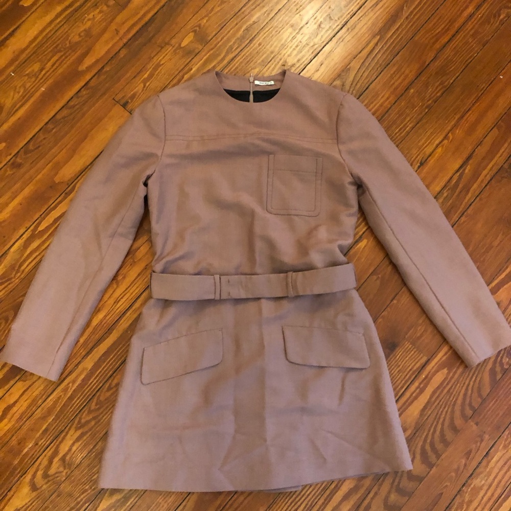 Vintage pink Miu Miu long sleeve mini dress